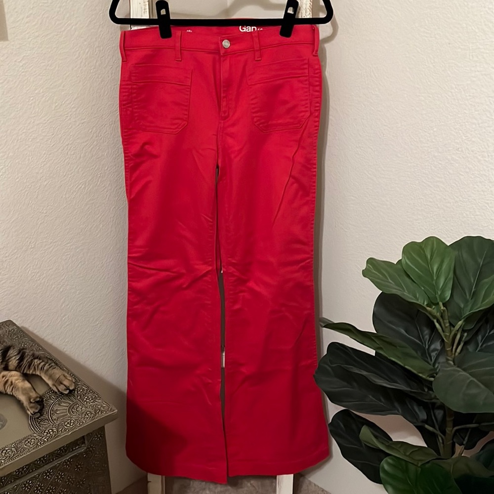 GAP red wide leg jeans